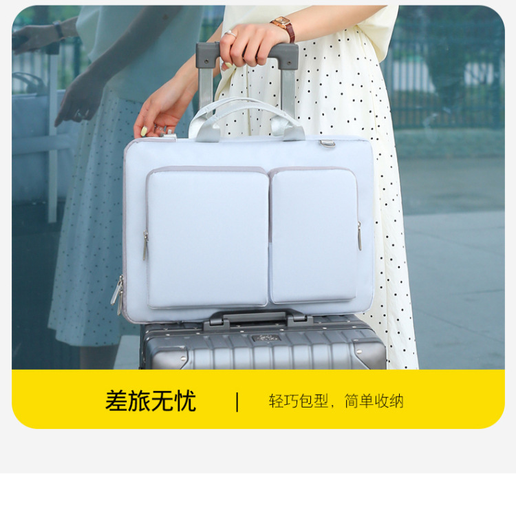 Multi-compartment portable laptop bag, multi-functional hand-held, fashionable and simple gaming laptop shoulder bag undefined