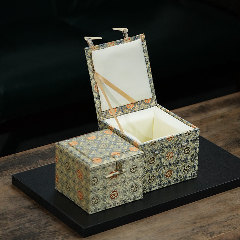 宋锦布盒 新中式紫砂壶茶具陶罐茶杯礼品盒玉器文玩收纳包装盒