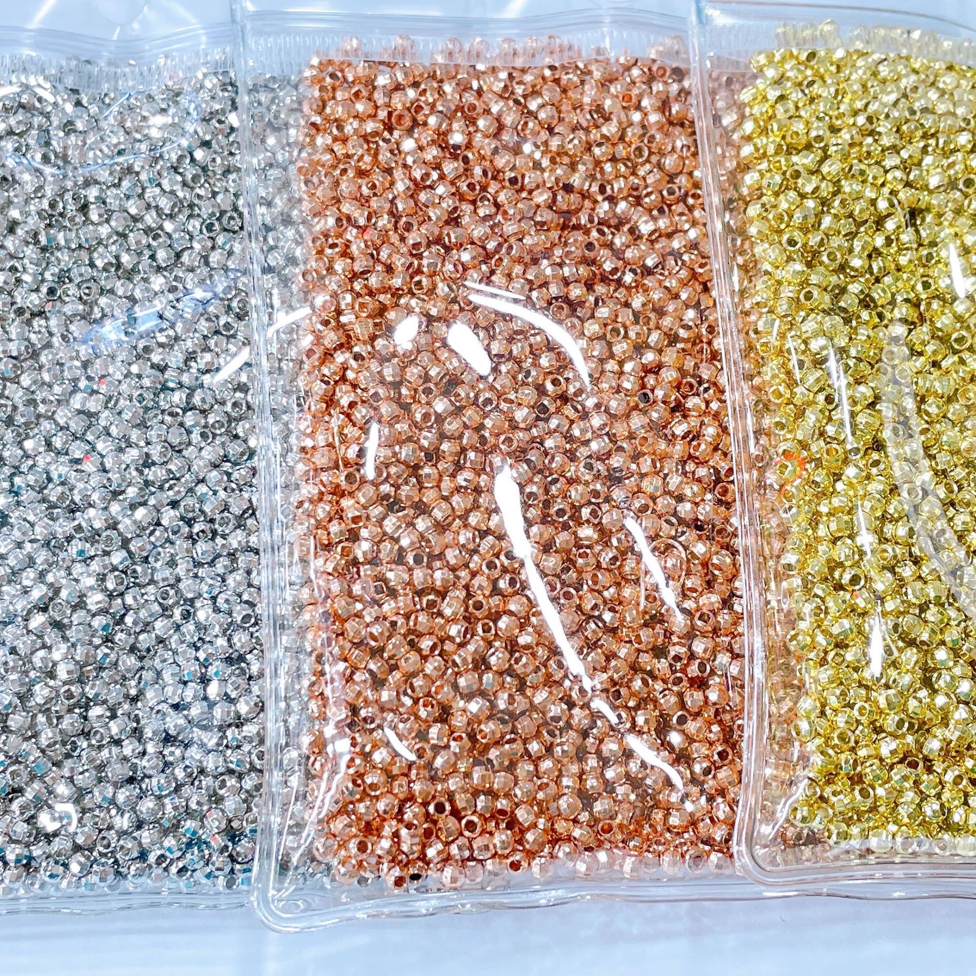18K 금 감싼 금 구슬 팔찌 컷 레이저 스페이서 구슬 수제 diy 보석 액세서리 클래식 체인 행운의 구슬