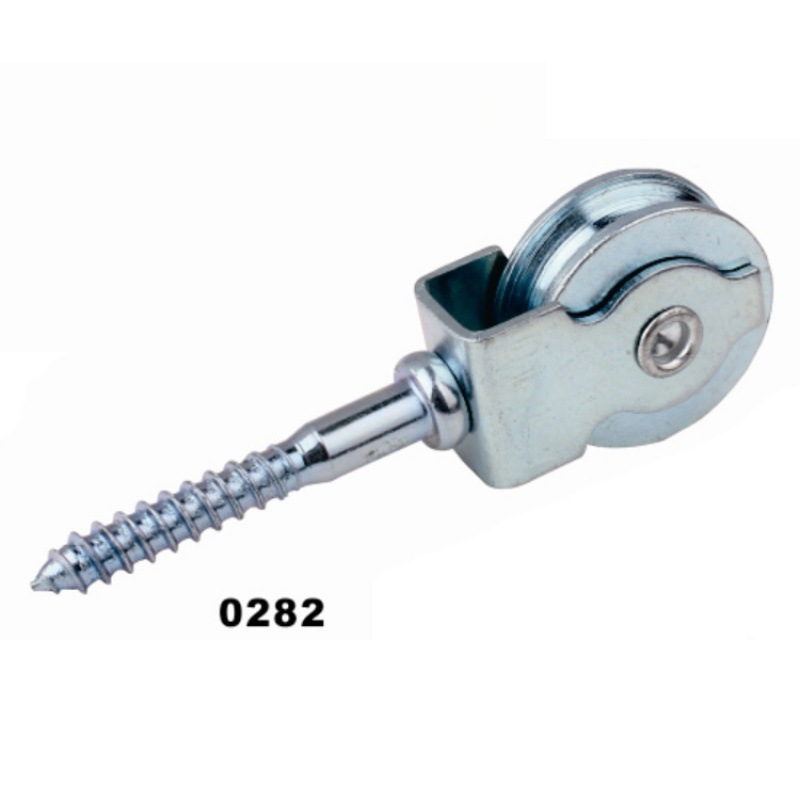 厂家生产尖钉滑轮锌合金滑轮金属滑轮铁架滑轮彩锌滑轮  可激光印