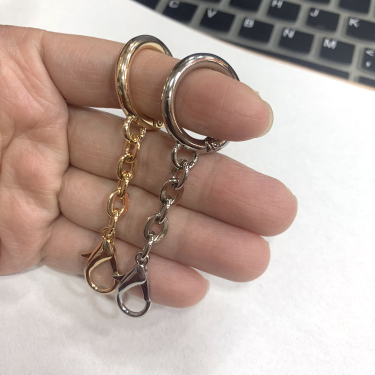 メーカー卸売亜鉛合金小さな耳スプリングコイル DIY ショートチェーンダブルバックル電気メッキロブスタークラスプセット装飾バッグアクセサリー|undefined
