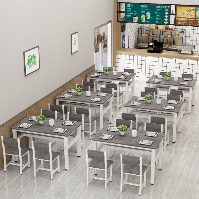 餐厅家用餐桌椅长方形组合餐桌家用早餐小吃店快餐饭店专用餐桌椅|undefined