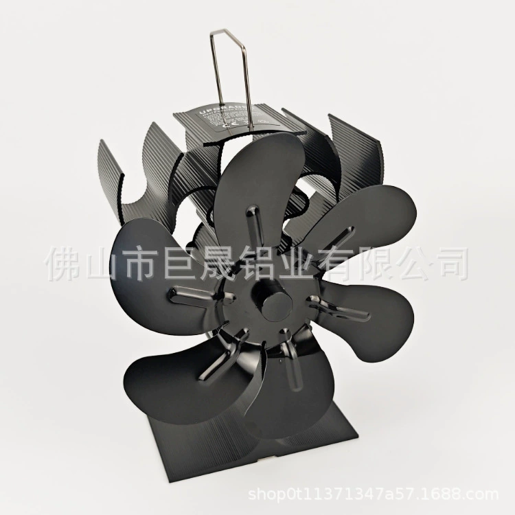 Новый вентилятор для камина, вентилятор для дровяной печи, термоэнергетический вентилятор с пятью, шестью или восемью лопастями, трансграничный товар для камина.