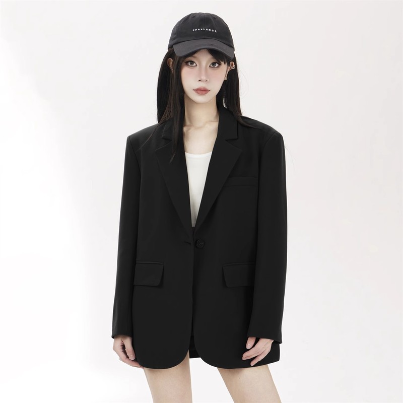 好面料休闲西装外套女2025秋季新款宽松版气质通勤网红炸街小西服|undefined