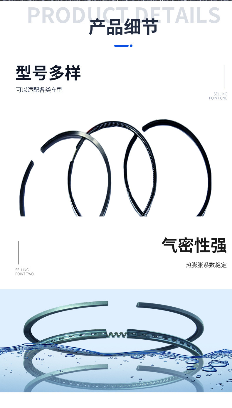 2Nz Automotive Piston Ring 75*1.2*1.2*2.0, 13011-21050 Precision Processing and Good Quality