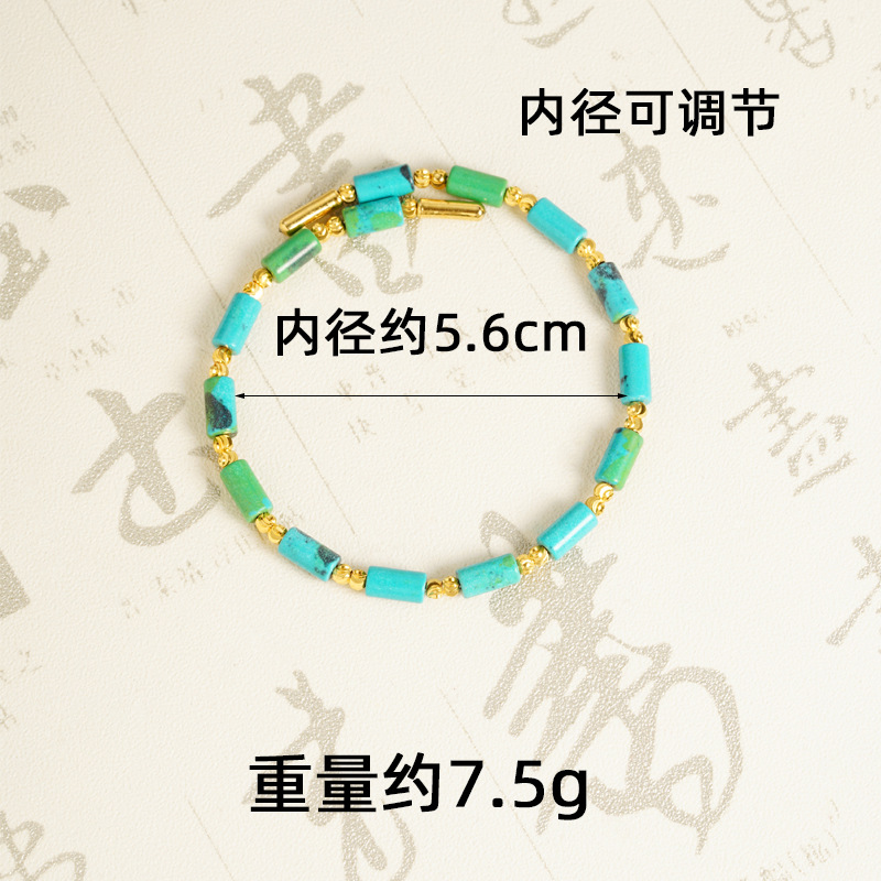 Vietnam oro tubo de perlas de pulsera ajustable empujando y tirando goteo de aceite ardiente mariposa azul durante mucho tiempo no se desvanece el estilo nacional femenino de alta calidad