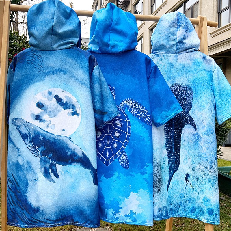 2025 Amazon Cuffed Zipper Children's Cloak Bath Towel Hooded Cloak Wearing Bath Towel Swimming Changing Bathrobe 2025 Amazon Cuffed Zipper Children's Cloak Bath Towel Hooded Cloak Wearing Bath Towel Swimming Changing Bathrobe