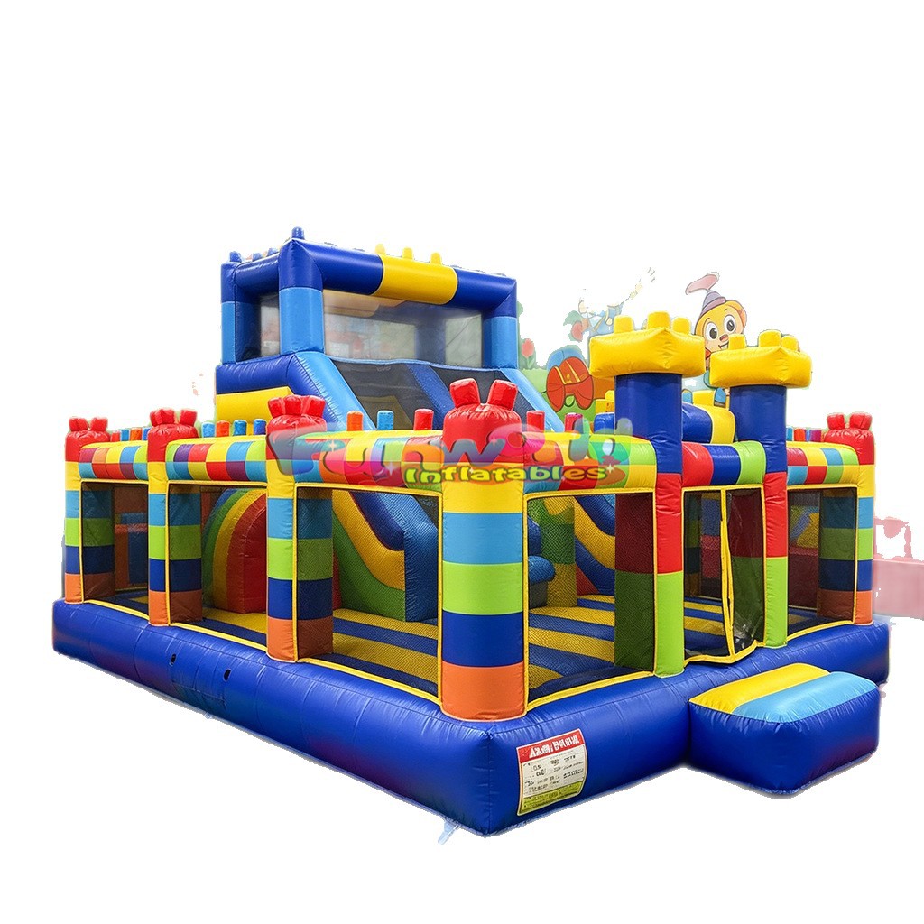 Nuevo castillo inflable al aire libre gran plaza cabina infláble slide centro comercial comercio exterior niños cama de salto