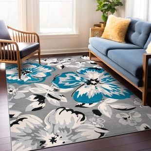 Amazon Hot Sale Splash Ink Vintage Flower Living Room Carpet Coffee Table Sofa Full Cushion Bedroom Bedside Blanket in stock