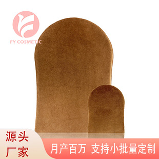 Hot pressed flannel gloves ST TROPEZ tannish coated gloves hot pressed flannel gloves
