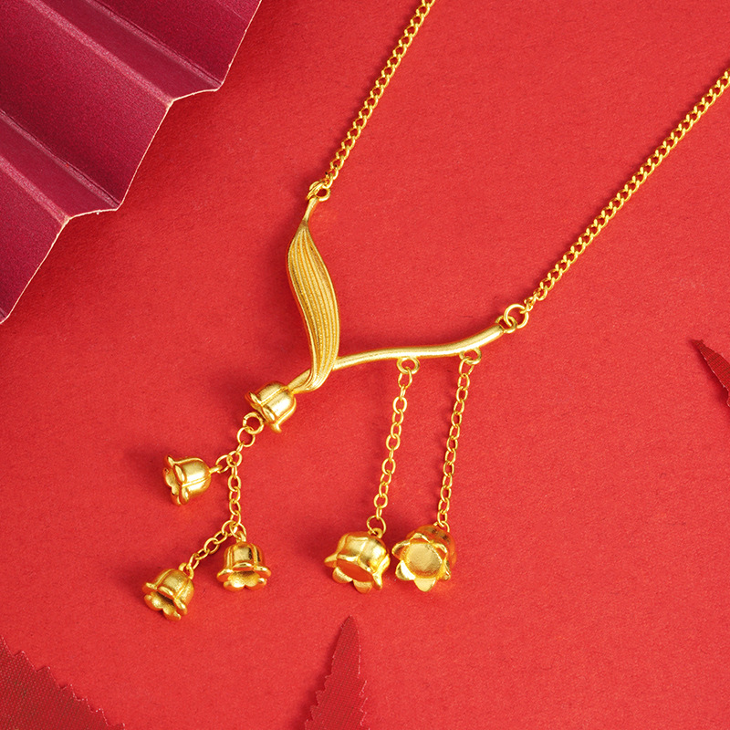 X2357 collar antiguo de la orquídea