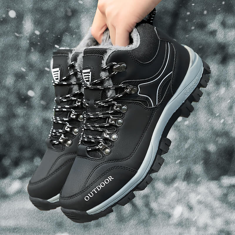 2023 New Winter High Top Velvet Warm Cotton Shoes Men's Shoes Hiking…