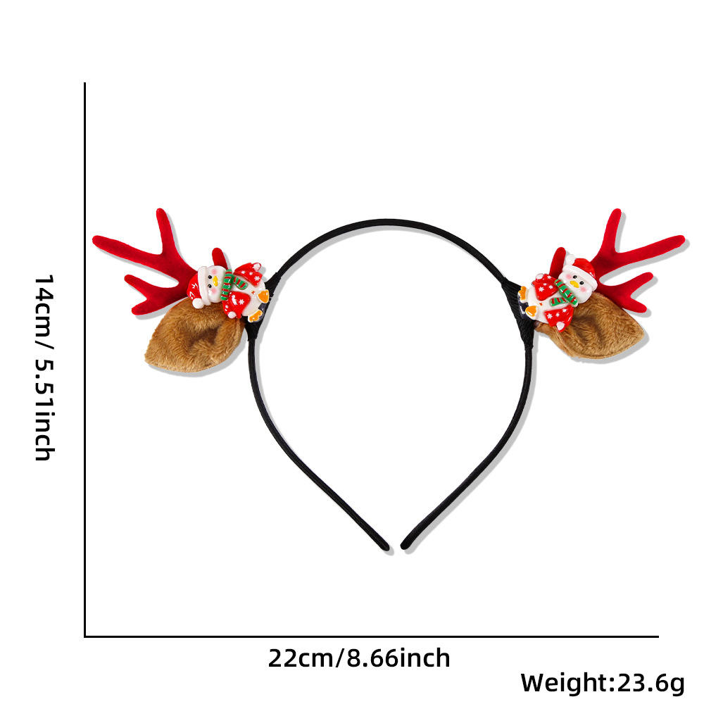 Nuevos productos transfronterizos de Navidad corn de ciervo para adultos niños decoraciones de Navidad adorables corn de ciervo adornos para el cabello