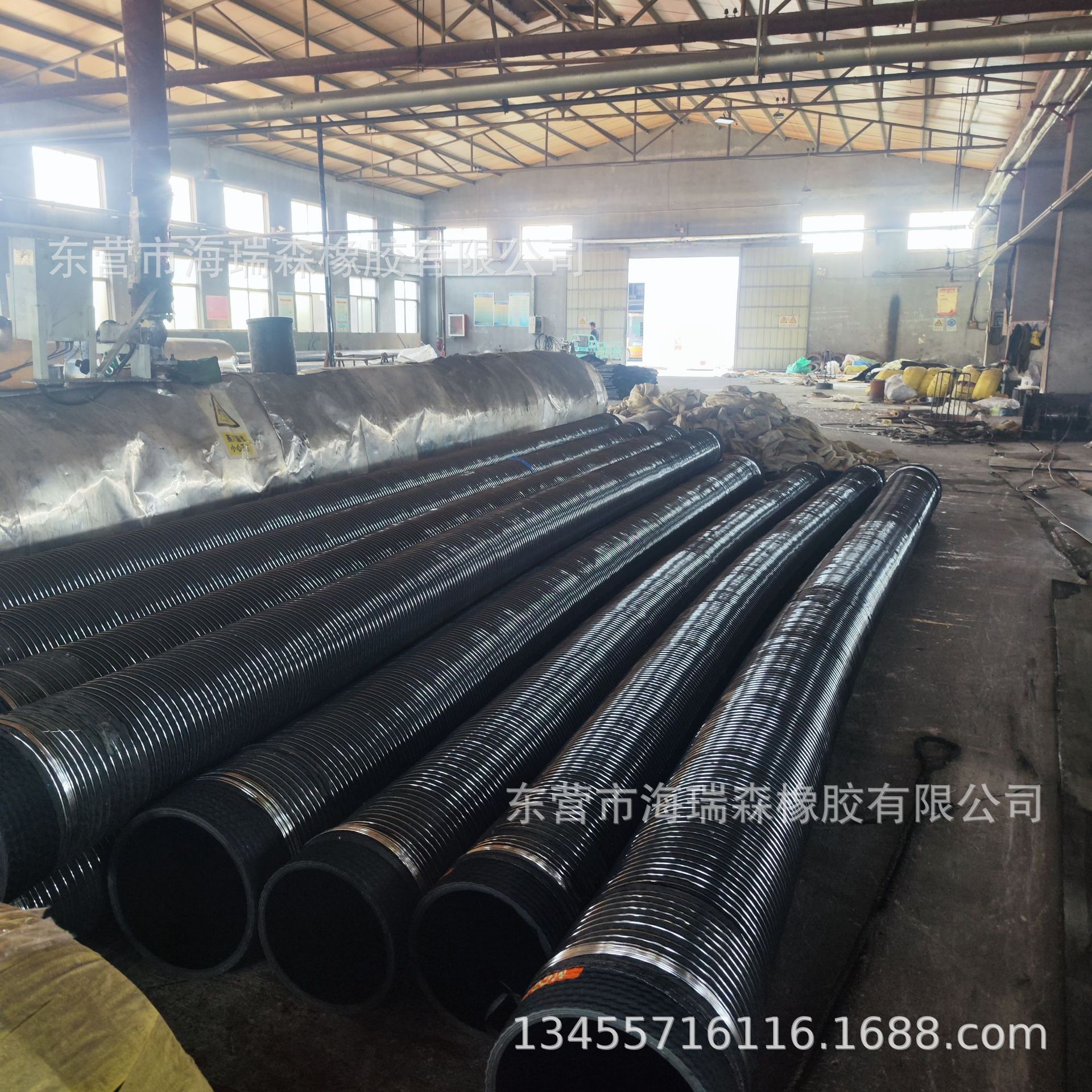 黑色橡胶钢丝软管 DN50农业灌溉吸排水钢丝软管 优质耐磨橡胶管