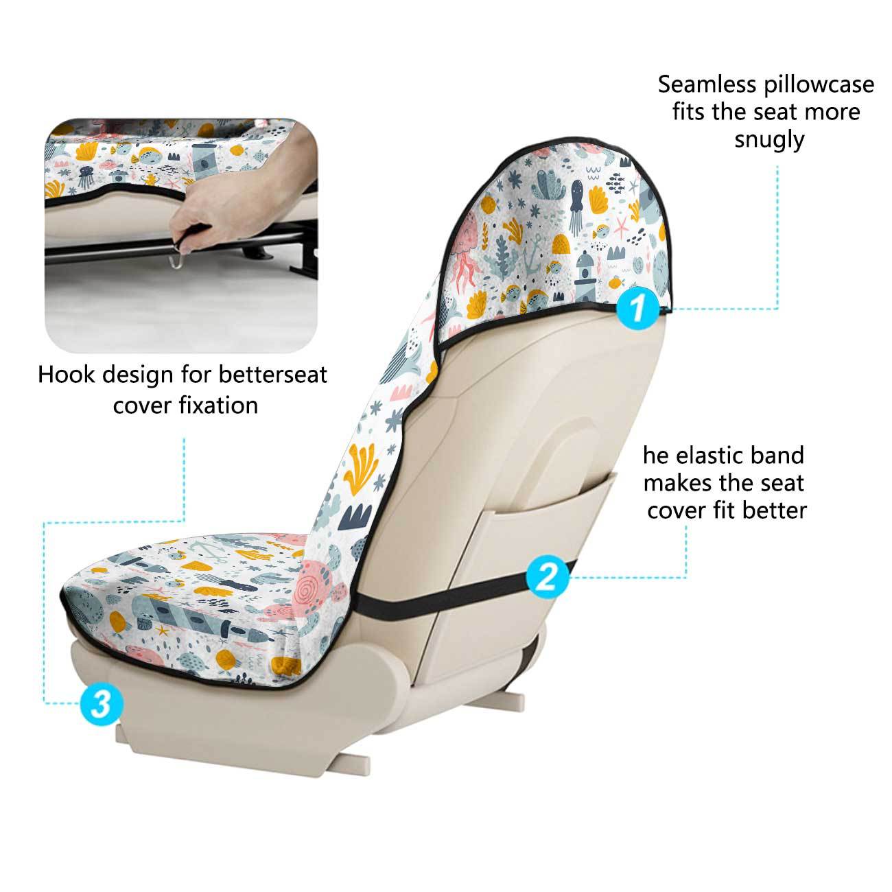 Marine seat towel cover front seat protector suitable for gym and exercise, universal for all seasons and car use
