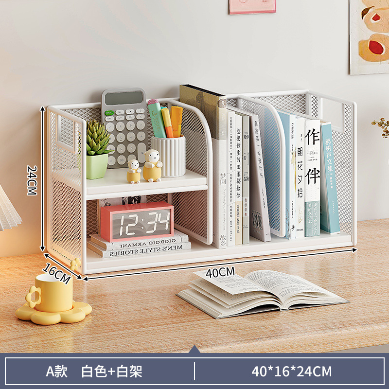 Estante de pie de escritorio Estante de piso pequeño de escritorio Estante de almacenamiento Hogar de varias capas Estante pequeño Estante en capas de acabado de archivos
