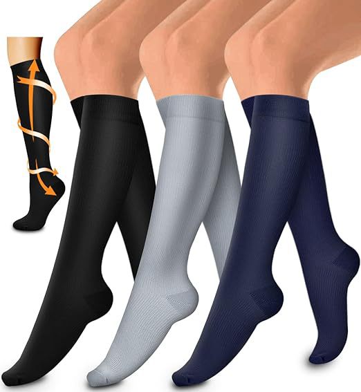 Calcetines de compresión transfronterizos Calcetines de pantorrilla Calcetines elásticos Deportes Ciclismo Correr Calcetines de yoga Calcetines de compresión de tubo largo para hombre Spot para mujer
