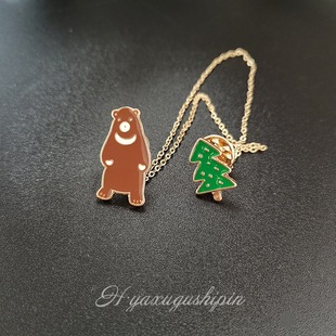 Lovable Style Jewelry Collar Needle Cartoon Oil Dropping Trend Alloy Pin Clothes Accessories Bag Badge
