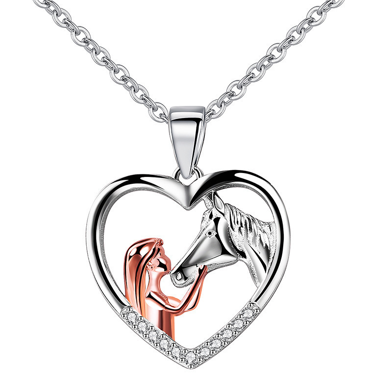 Vintage Style Heart Shape Stainless Steel Alloy Wholesale Pendant Necklace display picture 1