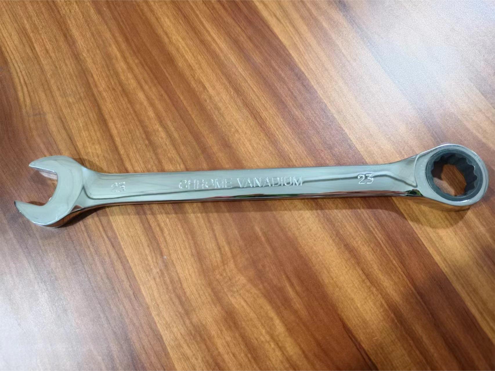 Llave de trinquete rápida de grado industrial, acero puro forjado, antioxidante, galvanizado, brillante, llave de doble propósito de 72 dientes, acero al cromo vanadio