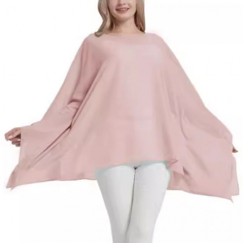 Loose Women's Summer Chiffon Shawl Bride Spring and Summer Sun Protection Chiffon Shirt Lace Shirt Round Neck Women's Clothing European and American Foreign Trade