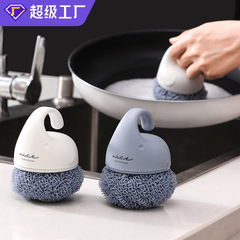 飛兎吉祥ポリエステル製家庭用キッチン食器洗いブラシ、糸くずが出ない、強力な汚れ落としブラシヘッド