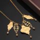 Princess Jasmine Earrings Necklace Set Film and Television Peripheral Aladdin Magic Lamp Earrings Necklace Set
