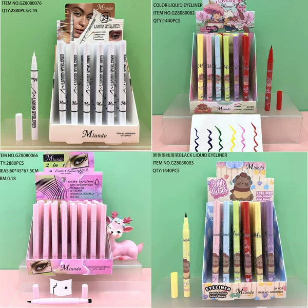New Product Mlundo Ultra-Fine Liquid Eyeliner Pen, Smooth, Quick-Drying, Color-Rich, Waterproof, Sweat-Resistant, Long-Lasting, Not Easy to Smudge