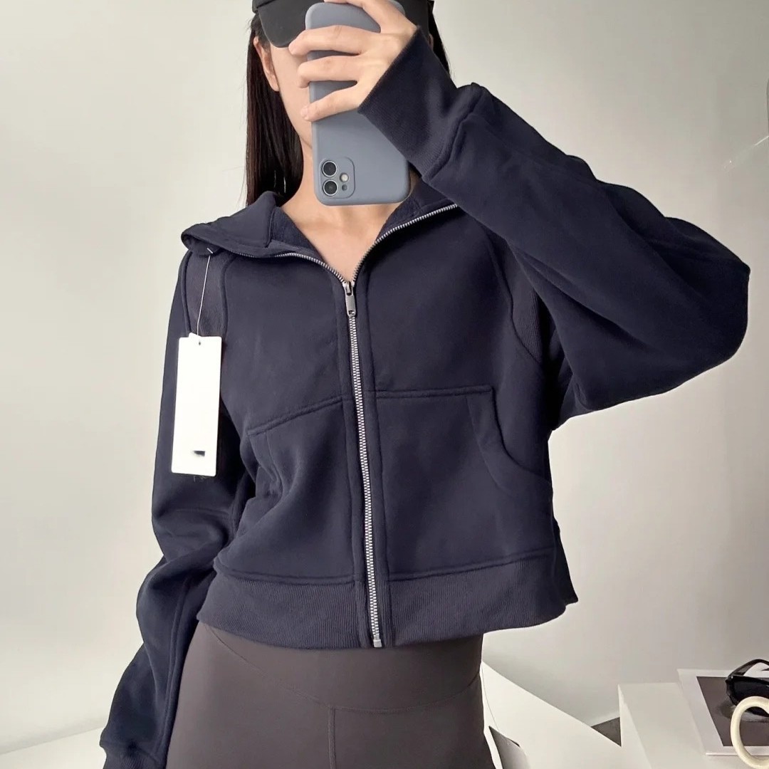 Camisa encapuchada con cremallera suelta de camisa deportiva al aire libre mujer chaqueta