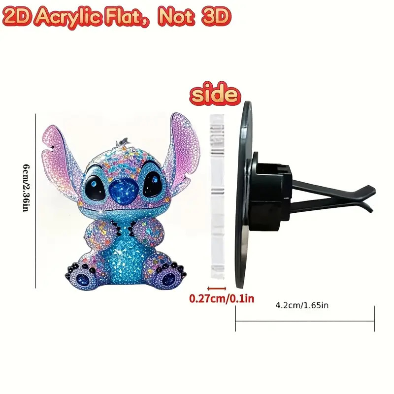 2D plano 1 pieza de acrílico para automóviles aire fresco ventilador ventilador ventilador plástico decorativo