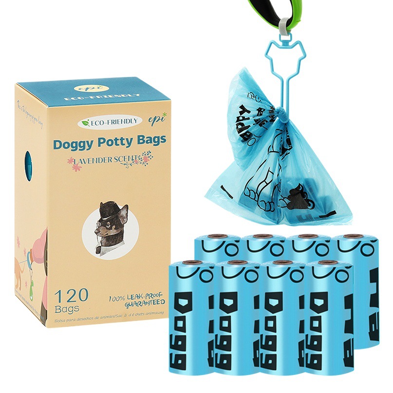 Transfronterizo nuevo en stock 1,5 seda engrosada EPI bolsa de basura para mascotas bolsa de recolección de mierda degradable bolsa de recolección de heces