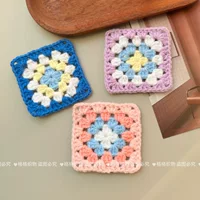 Готовый цвет сращивания ручной работы diy плетеный ажурный бокал бабушки клетчатый коврик коврик одеяло цветок