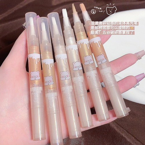 Gege BearGe Ge Bear Liquid Highlight Pen Pearlescent Fine Eyeshadow Lying Silkworm Brightening and Contouring Makeup