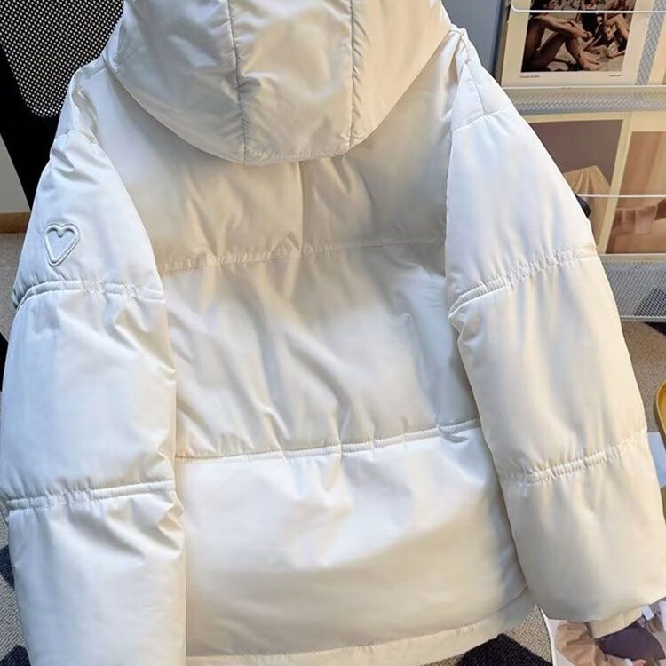 连帽棉衣棉外套秋冬季短款加厚保暖外套新款宽松面包服羽绒棉外套|undefined