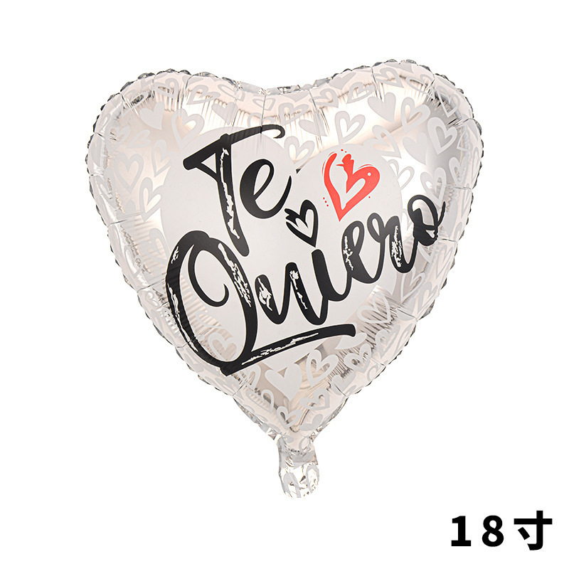 Globo de película de aluminio de amor occidental de 18 pulgadas LOVE Tanabata Día de San Valentín Boda Boda Confesión romántica Diseño de globo image 34