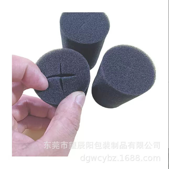 厂家批发白黑色圆柱海绵指甲油清洗吸水海棉聚氨酯软质卸甲油泡棉