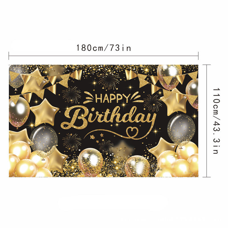 Fondo de fiesta con pancarta de feliz cumpleaños 2025, tela colgante para fotos con tema de cumpleaños, decoración fotográfica.
