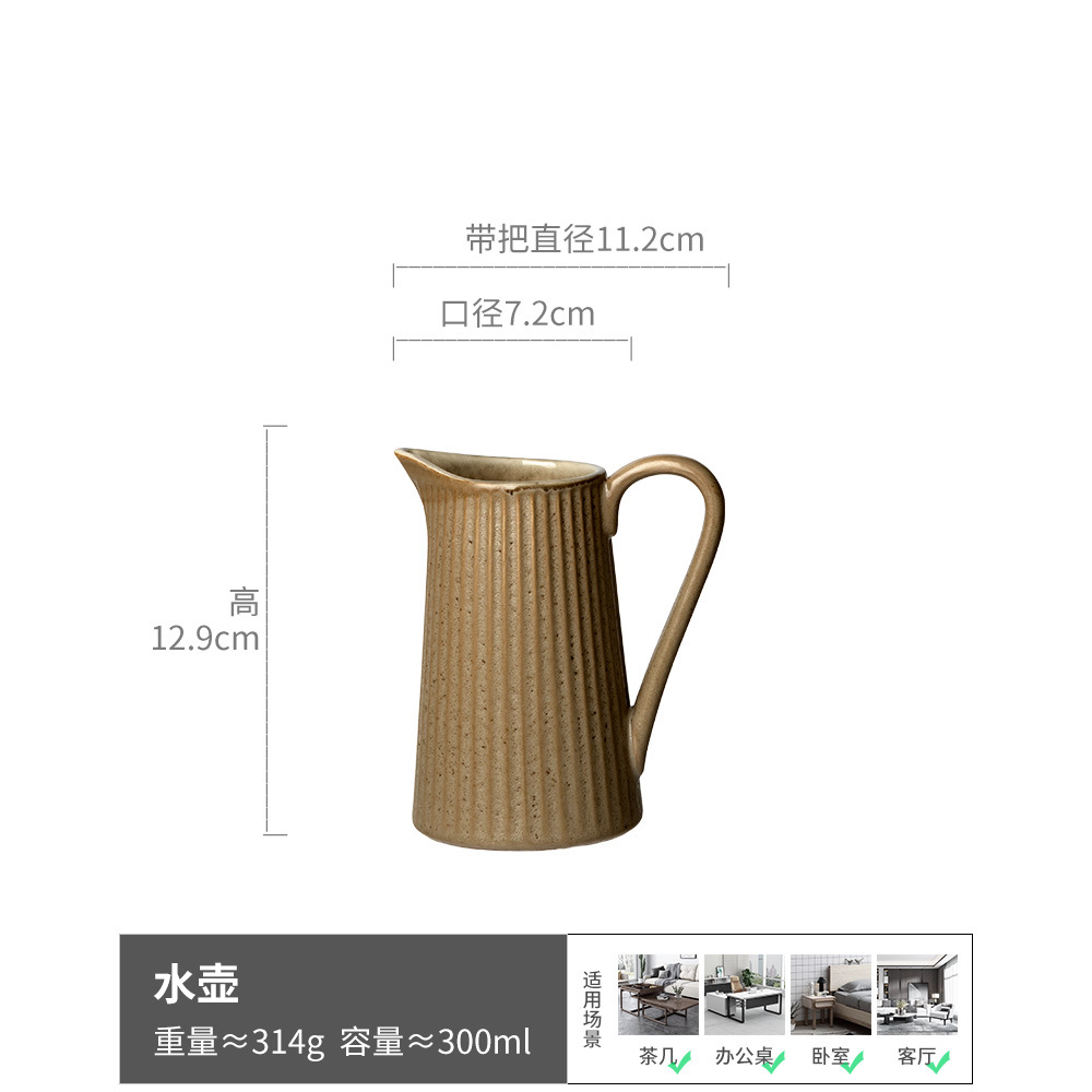 Muchos usos Colección de botellas de agua Olla para el hogar Botella de agua fría de gran capacidad Venta al por mayor Decoración de flores de cerámica retro Olla de mano