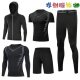 Sci-fi Spring and Summer Fitness Clothing Men's High-elastic Basketball Sports Suit Running Quick-drying Breathable Bodysuit Training Clothing