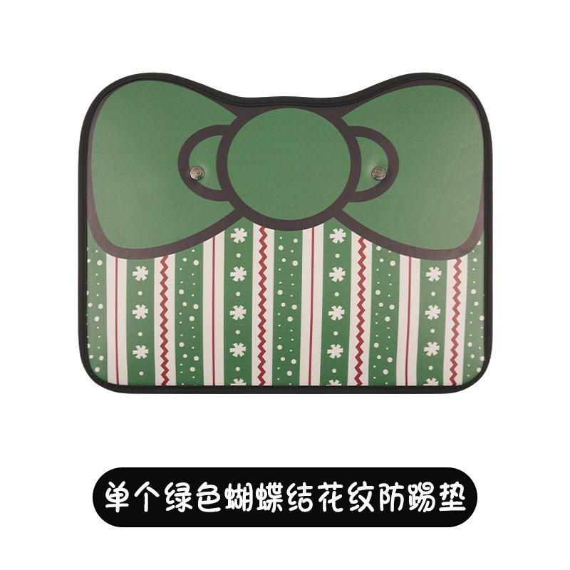 Qìchē – Car Anti-Kick Pad Chair back anti-kick pad - short-anti-kick-pad-christmas-stripe-green-bow-one-piece