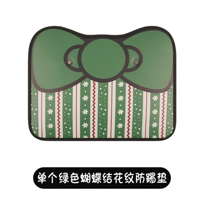 Car Anti-Kick Mat Christmas Striped Chair back anti-kick pad - short-anti-kick-pad-christmas-stripes-green-bow-one-piece
