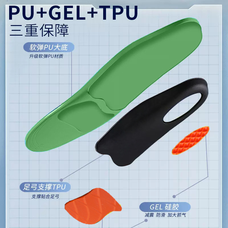 plantilla de corrección de pies planos, soporte de arco alto para hombres y mujeres, plantilla de soporte de PU anti-colapso