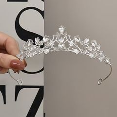 韓国の甘い花嫁の高級ジルコンクラウンティアラウェディングドレスアクセサリー合金ラインストーンハイエンドクラウンヘアクラウン