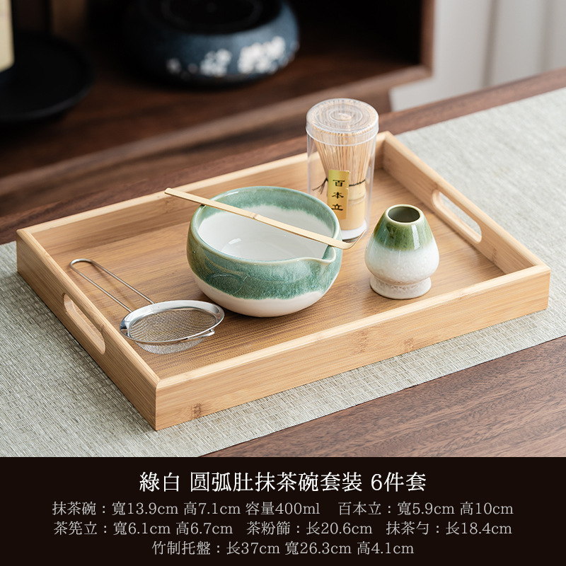 日本和风抹茶碗打抹茶工具点茶碗抹茶杯搅拌器茶筅器具套装礼盒装|undefined