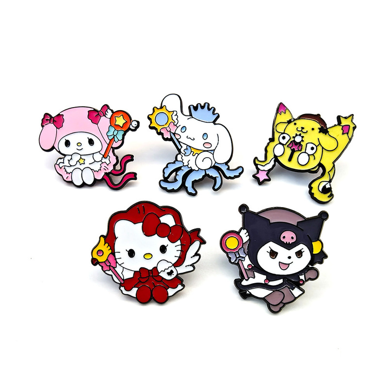 サンリオ魔法少女さくらブローチかわいい漫画メタルバッジクリエイティブガールキャットクロミメダル|undefined