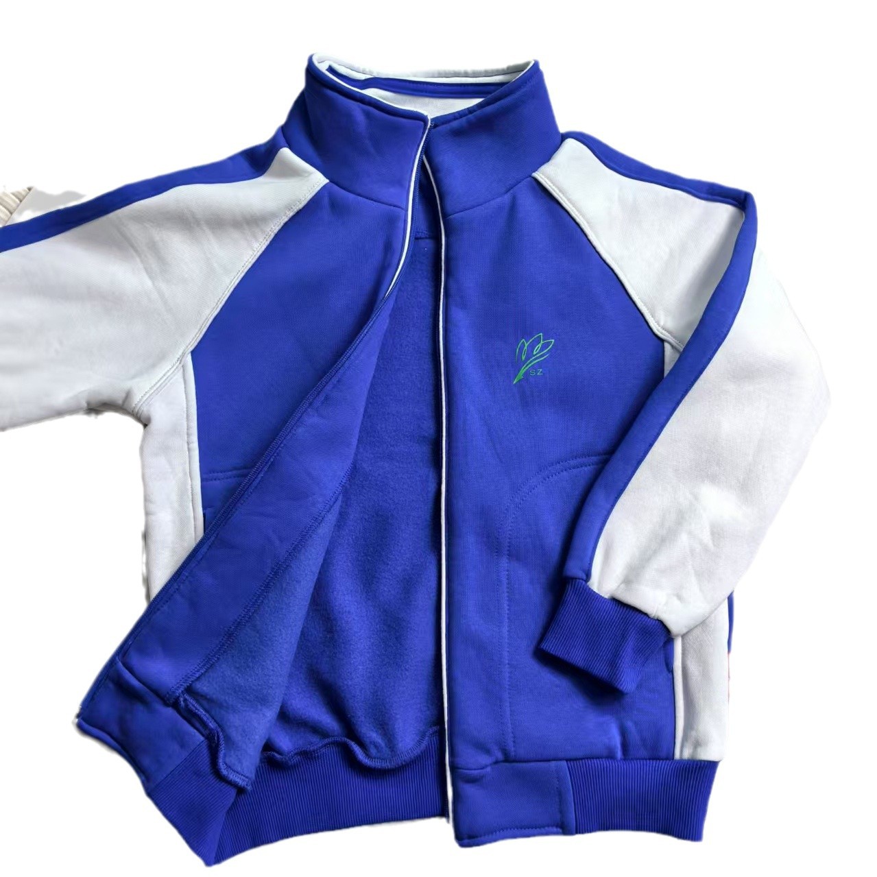 심천 초등학교 유니폼 가을과 겨울 기모 두꺼운 자켓 스포츠 남녀 세트 긴팔 자켓 바지