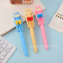 趣味狐狸造型拳击笔圆珠笔创意学生搞怪解压笔儿童文具小礼品批发