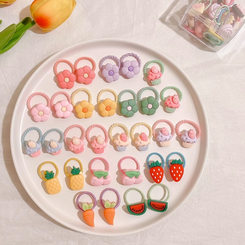 Los niños de la banda del pelo del bebé de la historieta no lastiman la banda de goma del pelo de la niña volumen del pelo menos cuerda del pelo del bebé