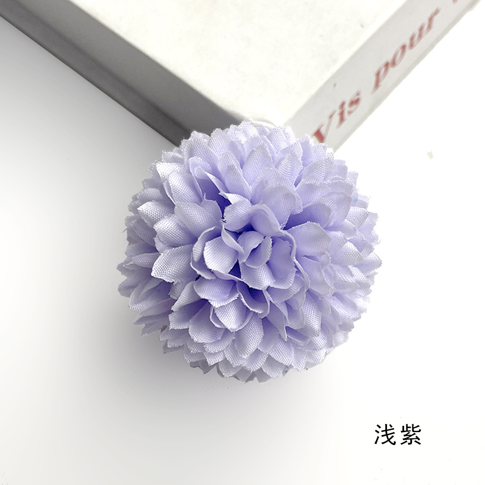 Simulación de laosina crisântemo flores de ping-pong crisântemo diel accesorios de ropa toque de cabeza diente de león acompañante caja de regalo