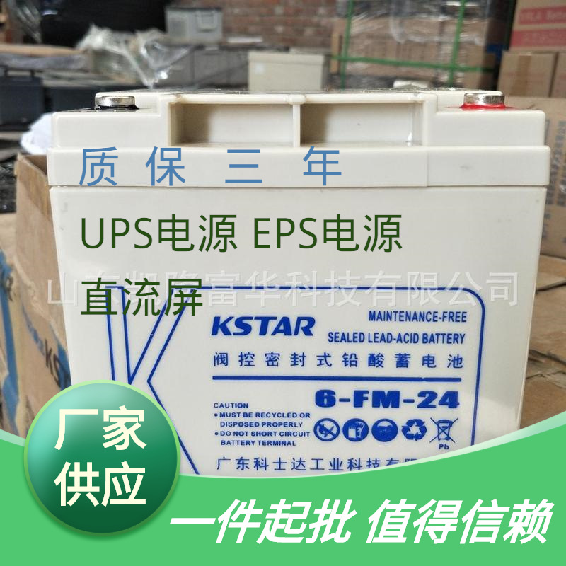 6-FM-24直流屏UPS/EPS电源用电池科士达12V24AHKSTAR科士达蓄电池